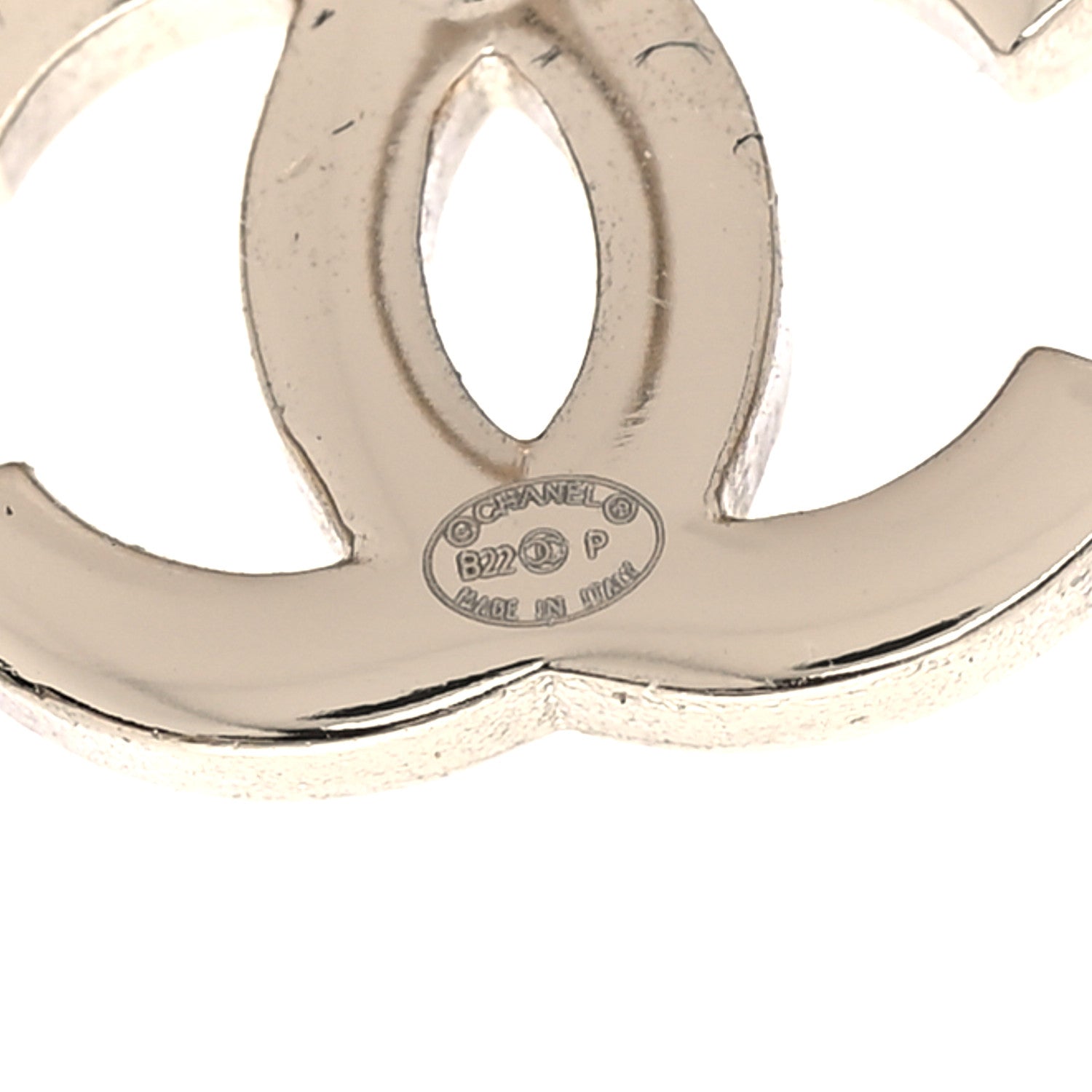 Chanel Lambskin Chain CC Round Earrings Gold Black 4 of 5
