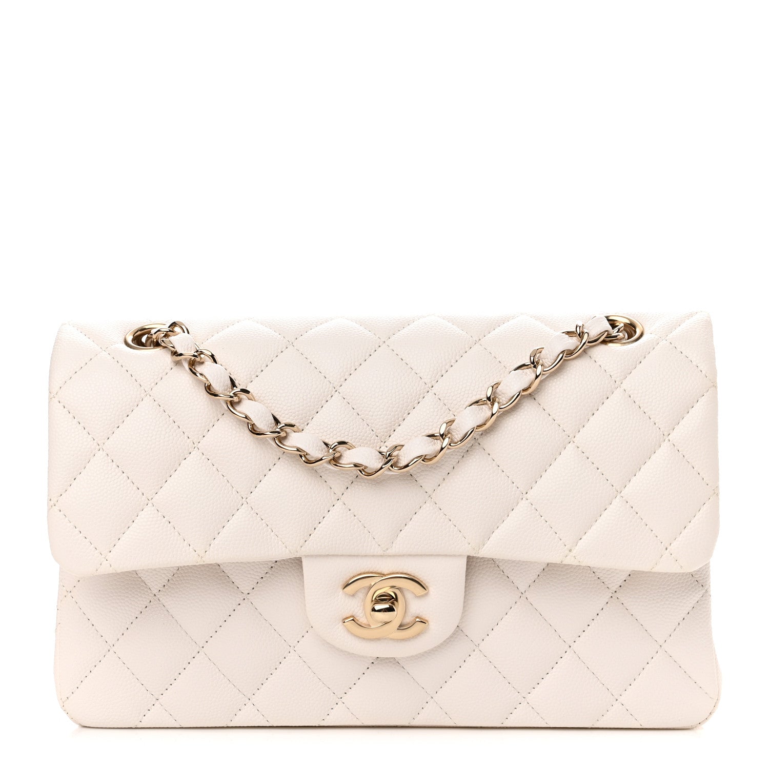 Chanel Caviar Quilted Small Double Flap White 1 of 10