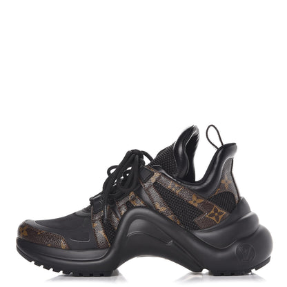 Louis Vuitton Calfskin Patent Monogram LV Archlight Sneakers 39 Black 1 of 8