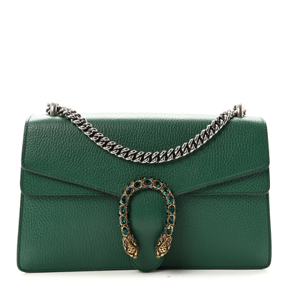 Gucci Pebbled Calfskin Small Dionysus Shoulder Bag Emerald 1 of 10