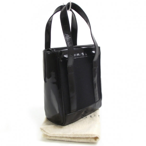 Gucci Patent Trim Canvas Small Tote 3 of 11