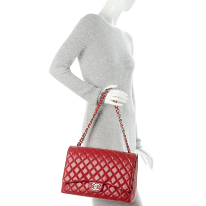 Chanel Caviar Quilted Maxi Double Flap Red 2 of 7