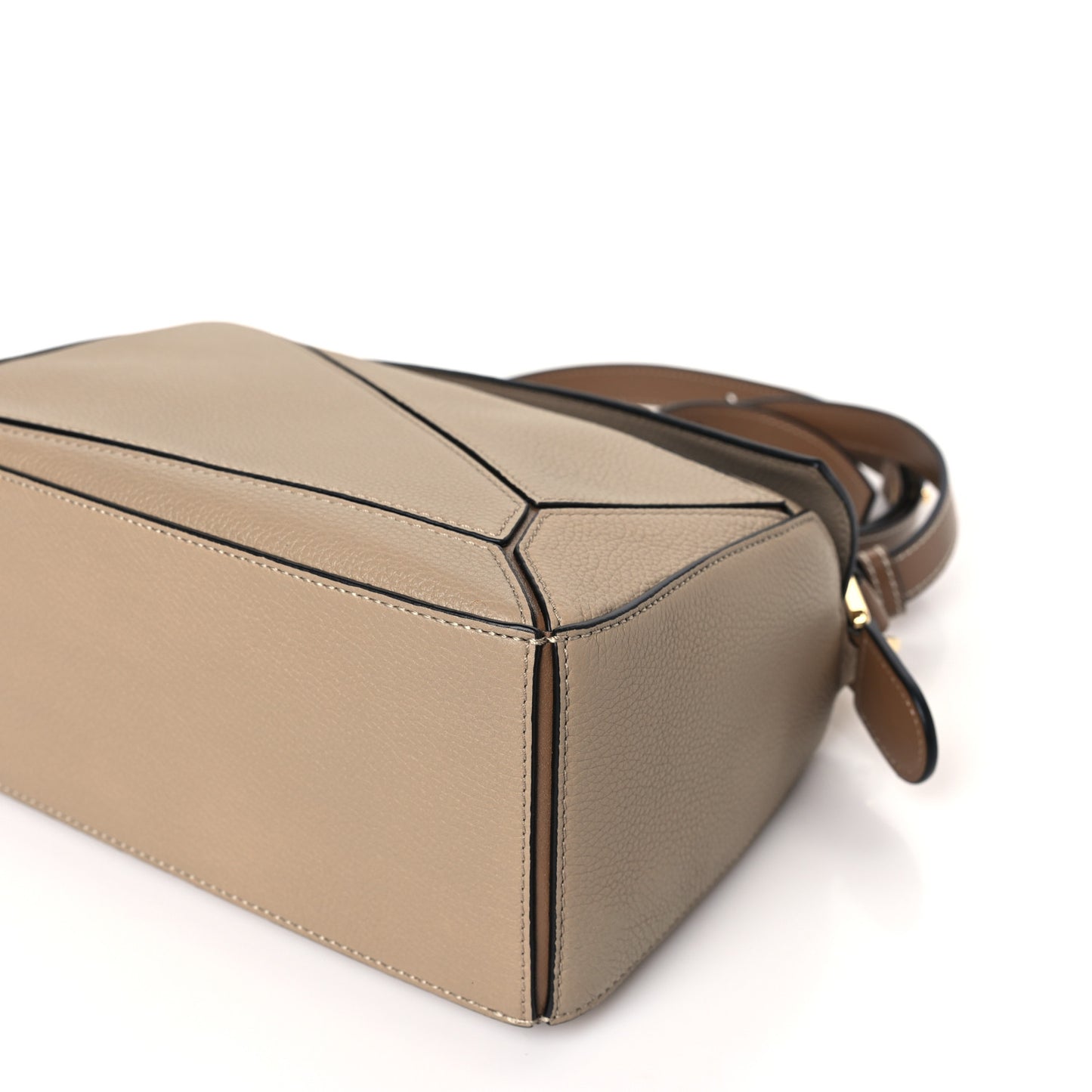 Grained Calfskin Small Puzzle Bag Sand Mink