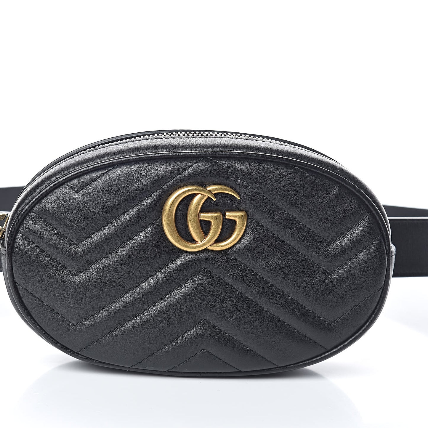 Calfskin Matelasse GG Marmont Belt Bag 85 34 Black