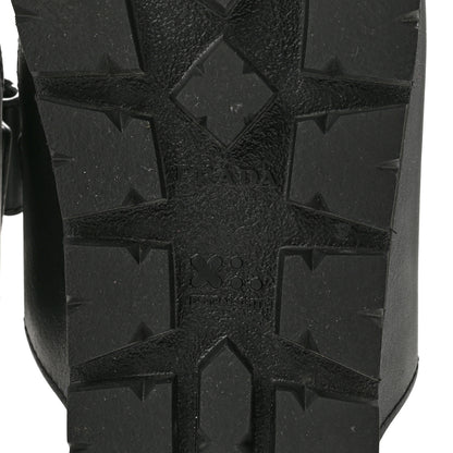 Prada Vitello Sport Triangle Logo Mens Strap Sandals 11 Black 8 of 10