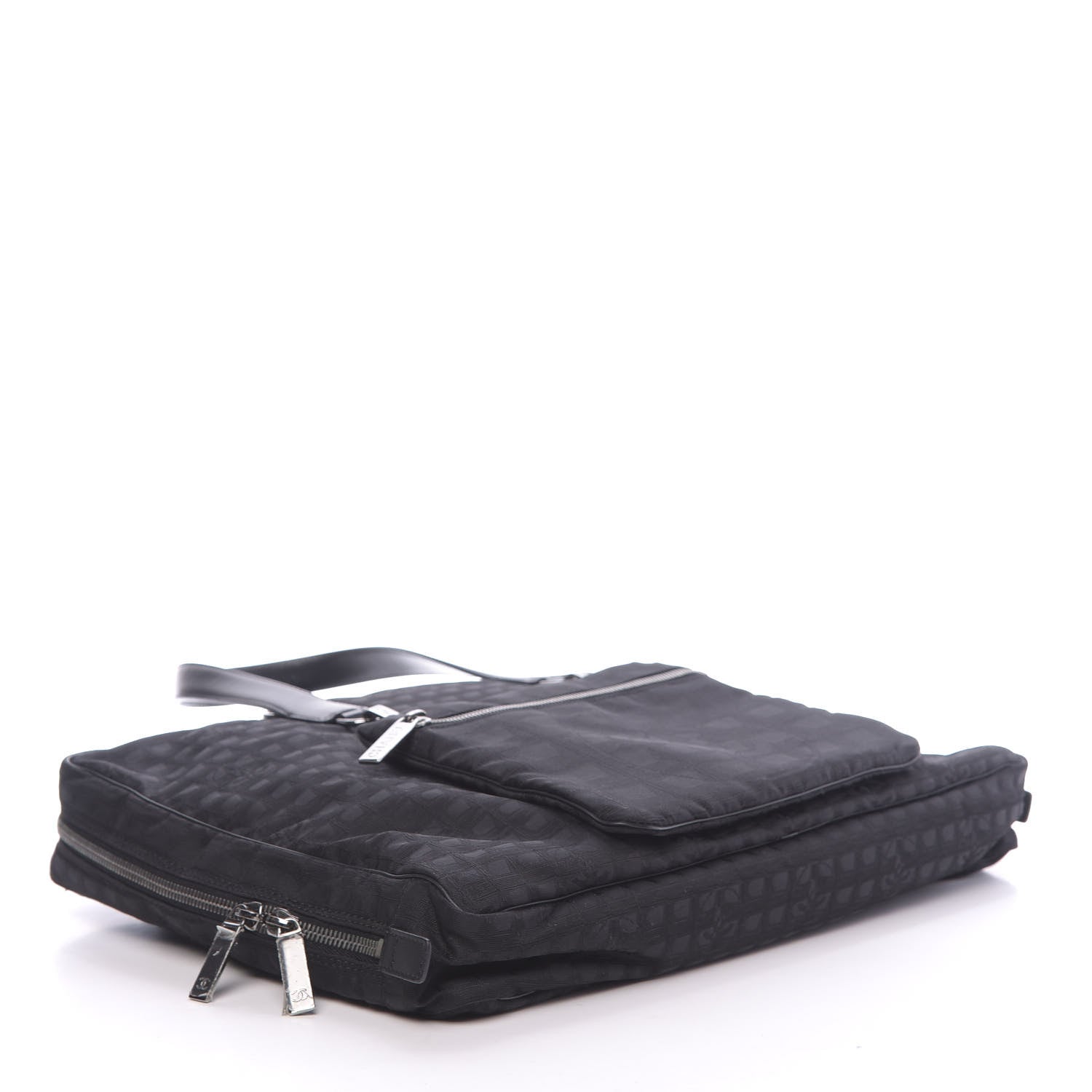 Chanel Nylon Travel CC Laptop Briefcase Black 4 of 11