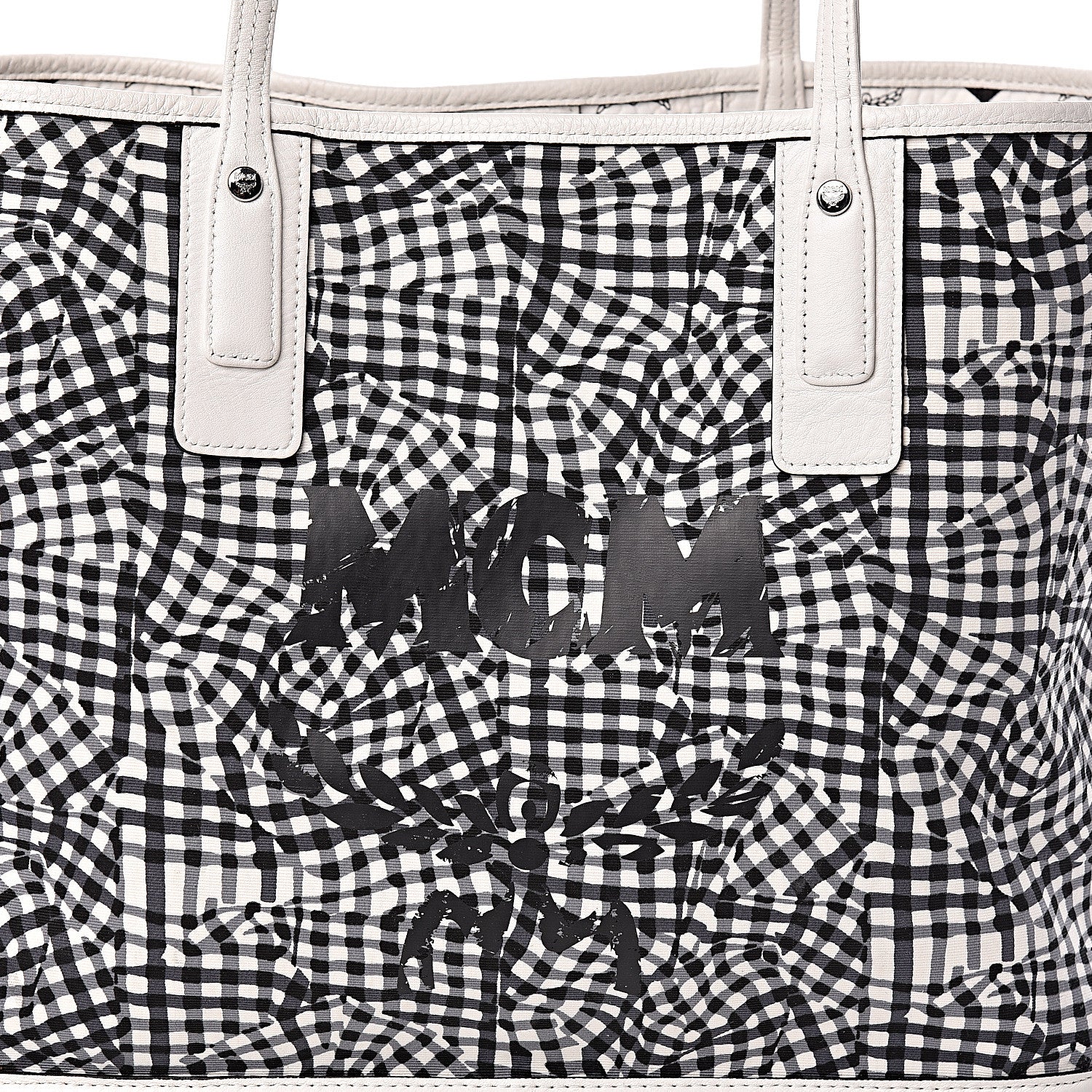 MCM Visetos Medium Liz Reversible Shopper Tote White 17 of 18