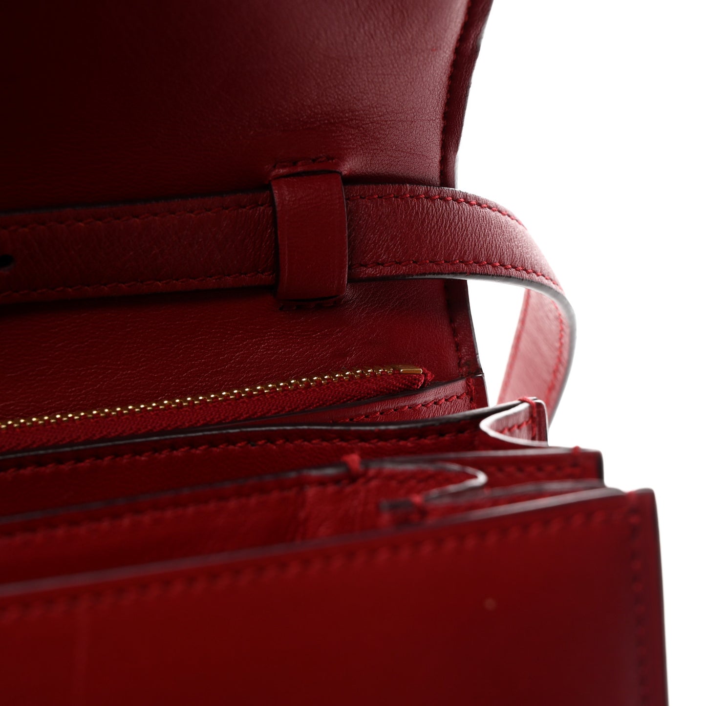 Box Calfskin Medium Classic Box Flap Bag Red