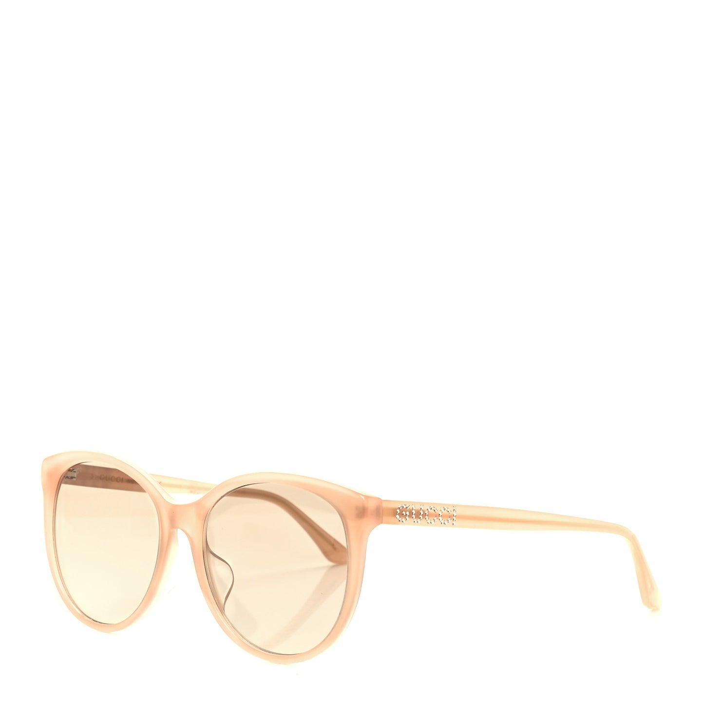 Acetate Round Frame Crystal Sunglasses GG0729SA Beige