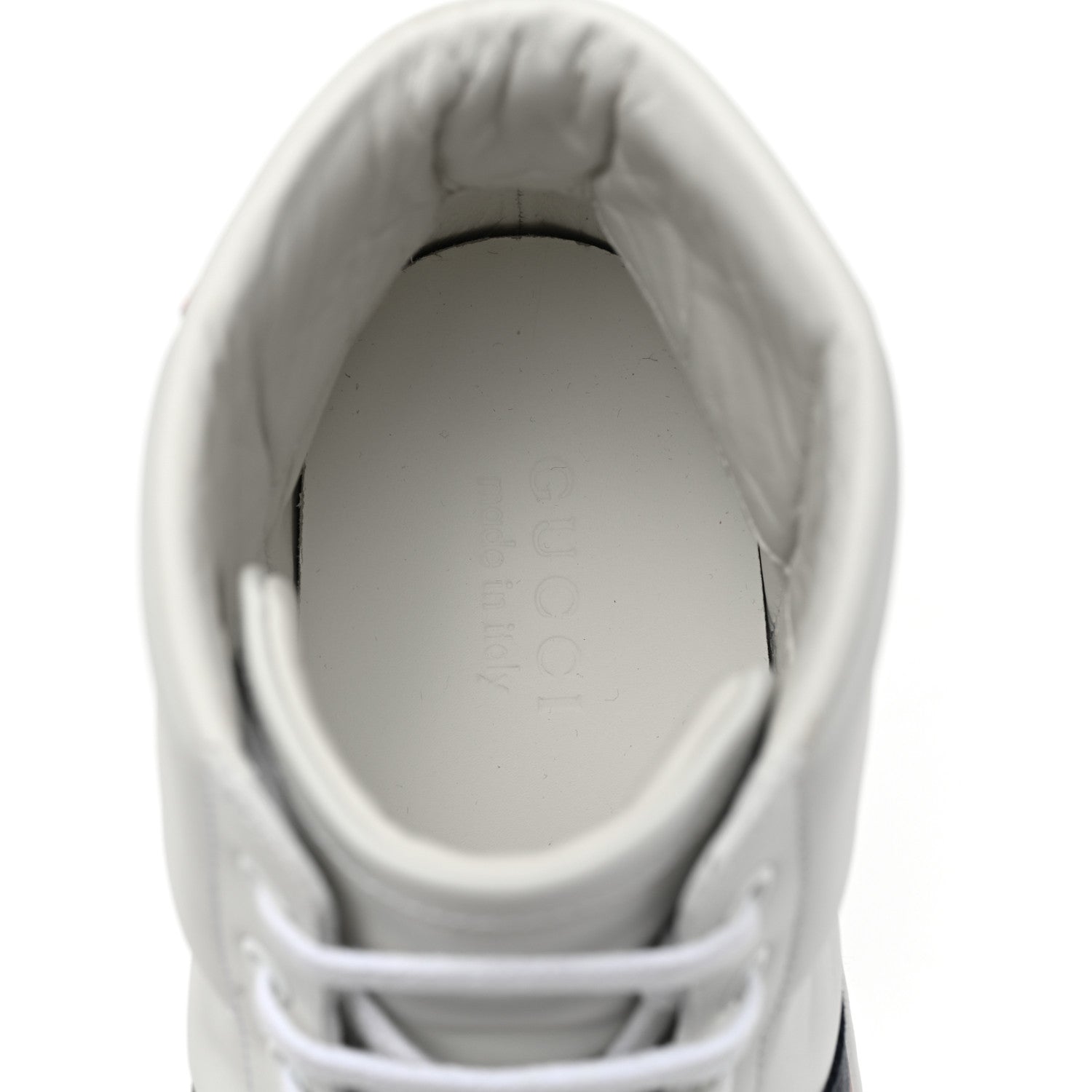 Gucci Calfskin Ayers Embroidered Web Mens Ace Removable Patches High Top Sneakers 9 White 7 of 10