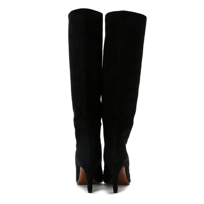 Valentino Garavani Suede VLogo Boots 40 Black 5 of 15