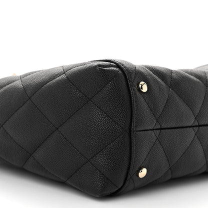 Chanel Caviar Quilted Small Shopping Tote Black 10 of 12