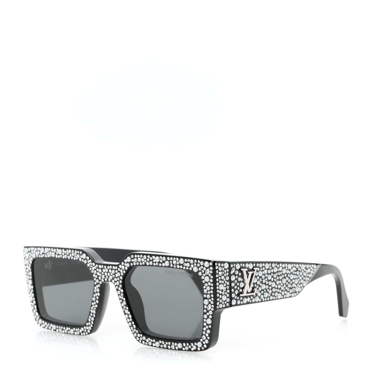 Louis Vuitton Acetate LV Clash Pearls & Strass Sunglasses Z2396W Black 1 of 8