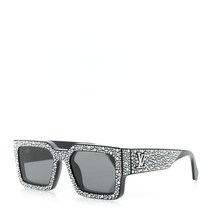 Louis Vuitton Acetate LV Clash Pearls & Strass Sunglasses Z2396W Black 1 of 8