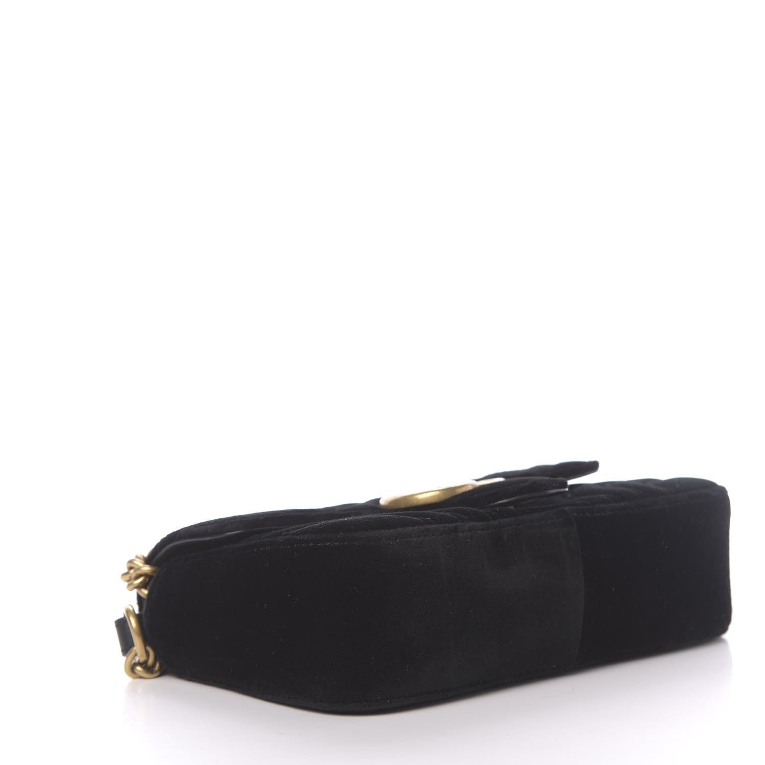 Gucci Velvet Matelasse Mini GG Marmont Shoulder Bag Black 4 of 9