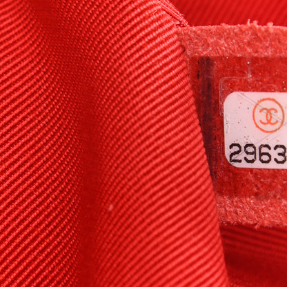 Chanel Silk Chain Printed Medium Single Flap Red 7 of 10