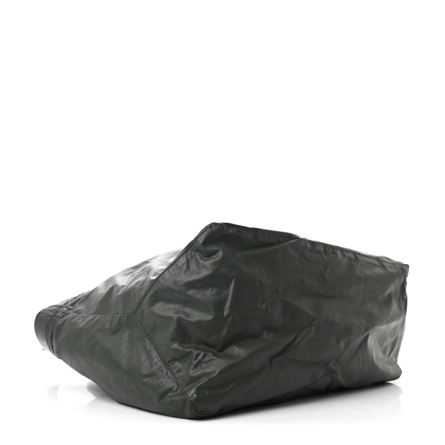Loewe Paper Calfskin Fold Shopper Tote Green 4 of 10
