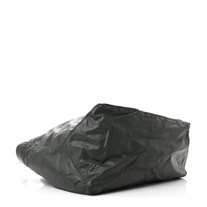 Loewe Paper Calfskin Fold Shopper Tote Green 4 of 10