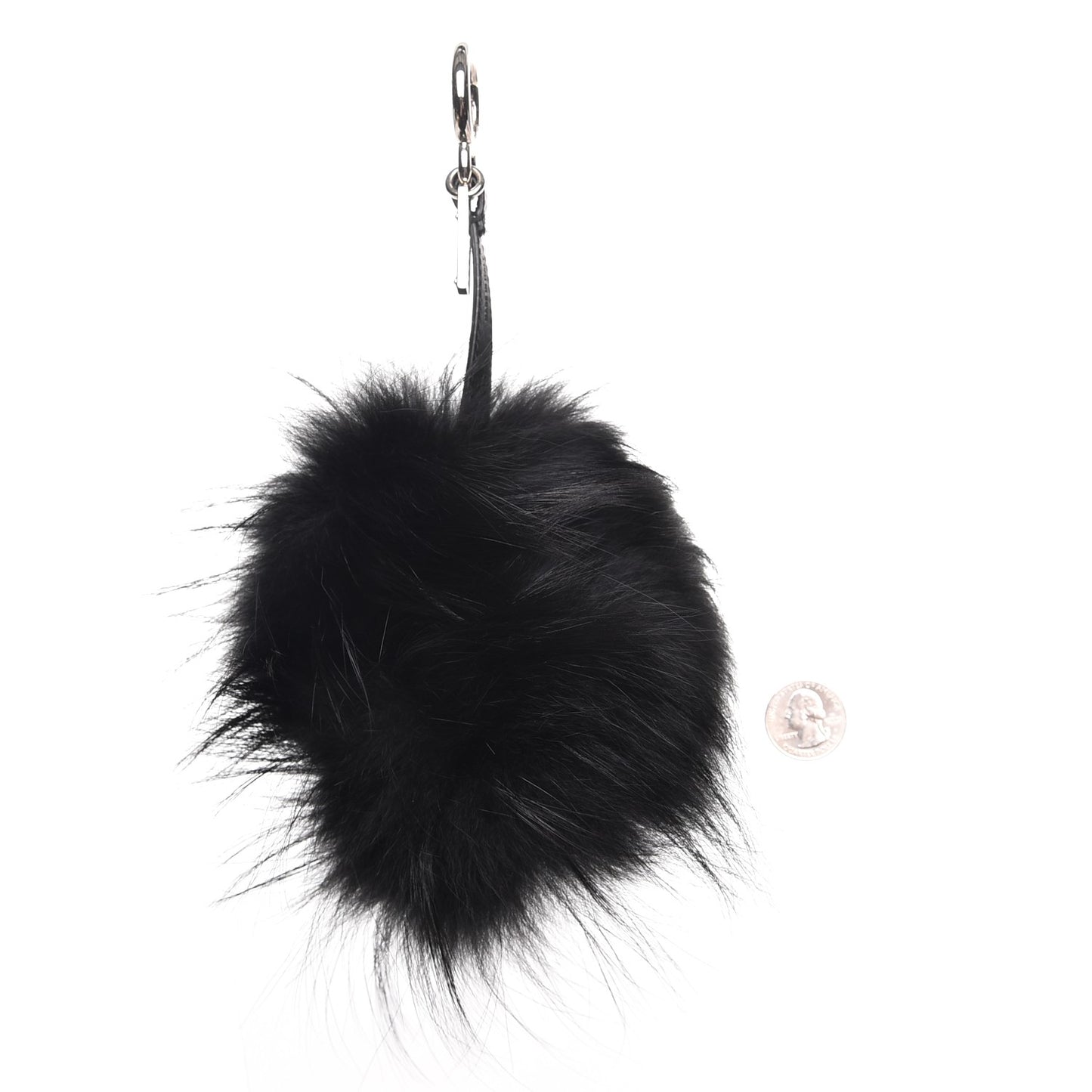 Fox Fur Shearling Crystal Pinky Punky Monster Bag Bug Charm Black Bubblegum