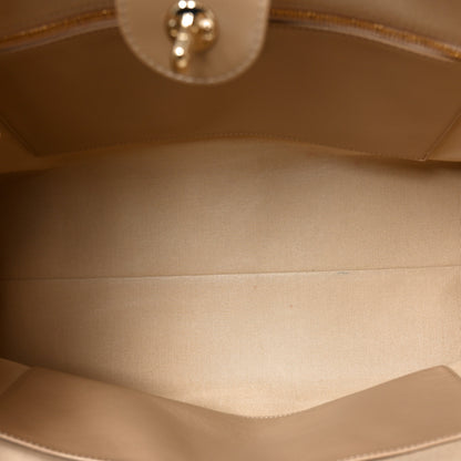 Chanel Shiny Crumpled Calfskin Quilted Large 31 Shopping Bag Beige 5 of 10