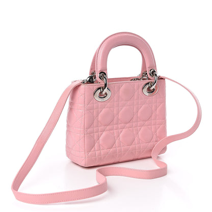 Christian Dior Lambskin Cannage Mini Lady Dior Rose Clair 3 of 13