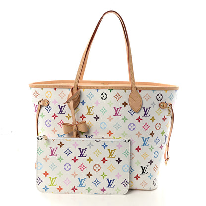 Louis Vuitton LV X TM Monogram Multicolor Neverfull MM White 3 of 10