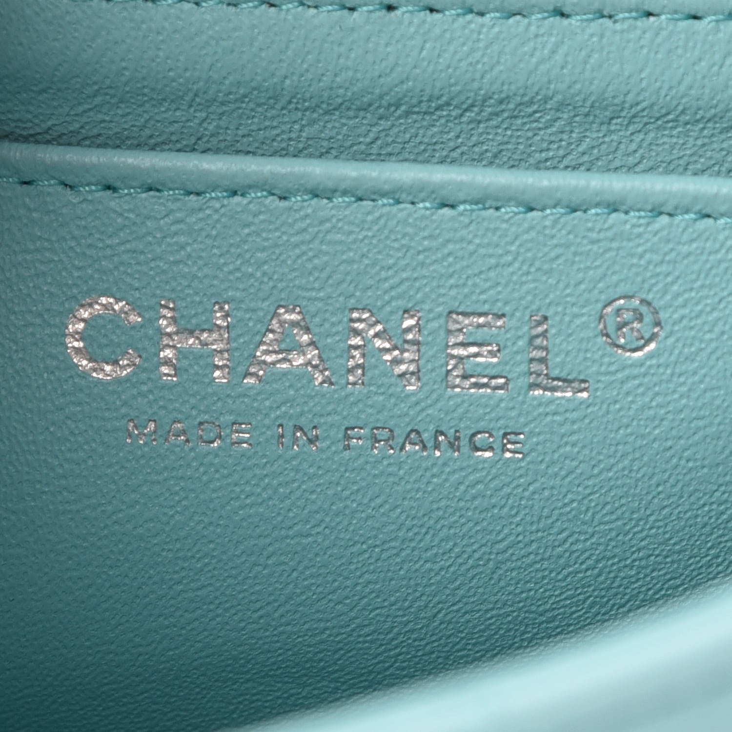 Chanel Lambskin Quilted Mini Rectangular Flap Light Blue 8 of 11