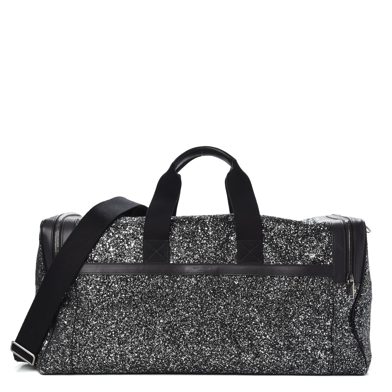 Saint Laurent Glitter Canvas City Gym Duffle Bag Black 1 of 10