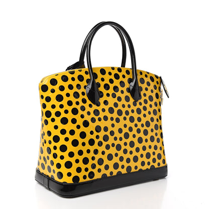 Louis Vuitton Vernis Kusama Infinity Dots Lockit MM Yellow 2 of 9