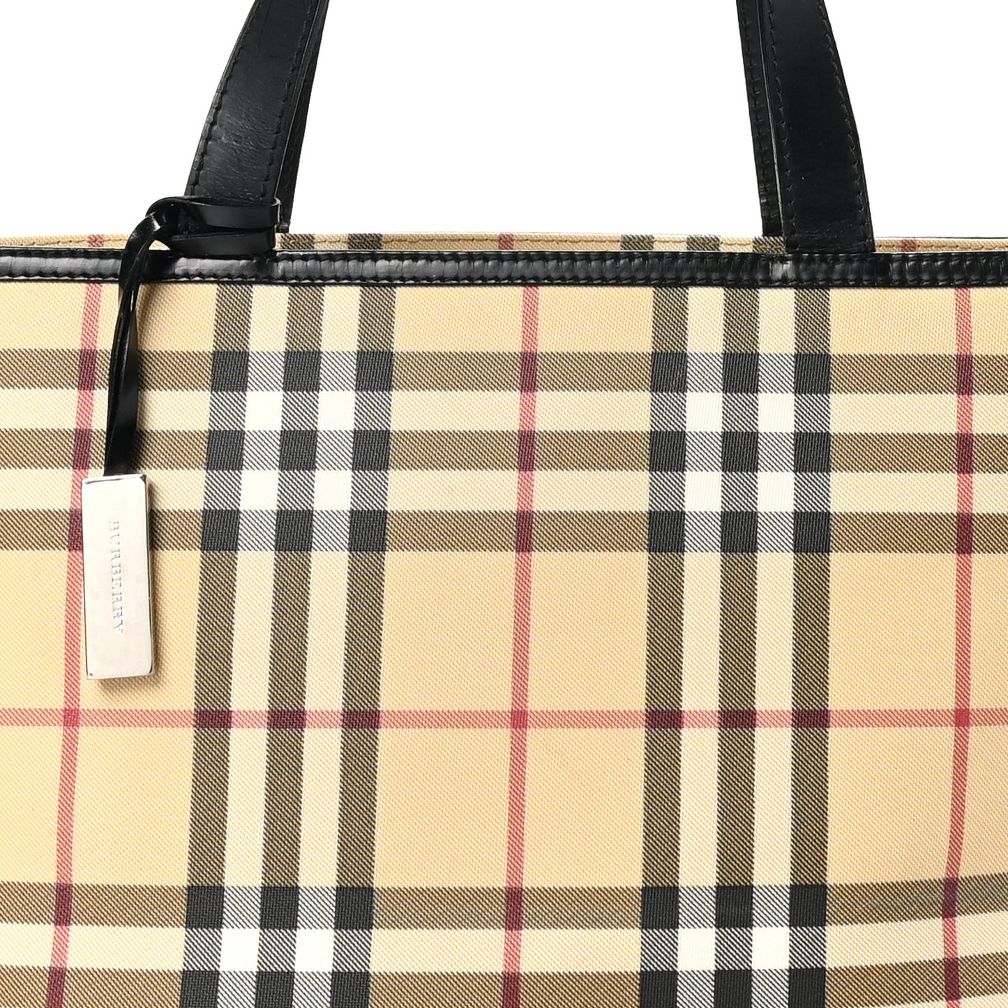 House Check Tote Black