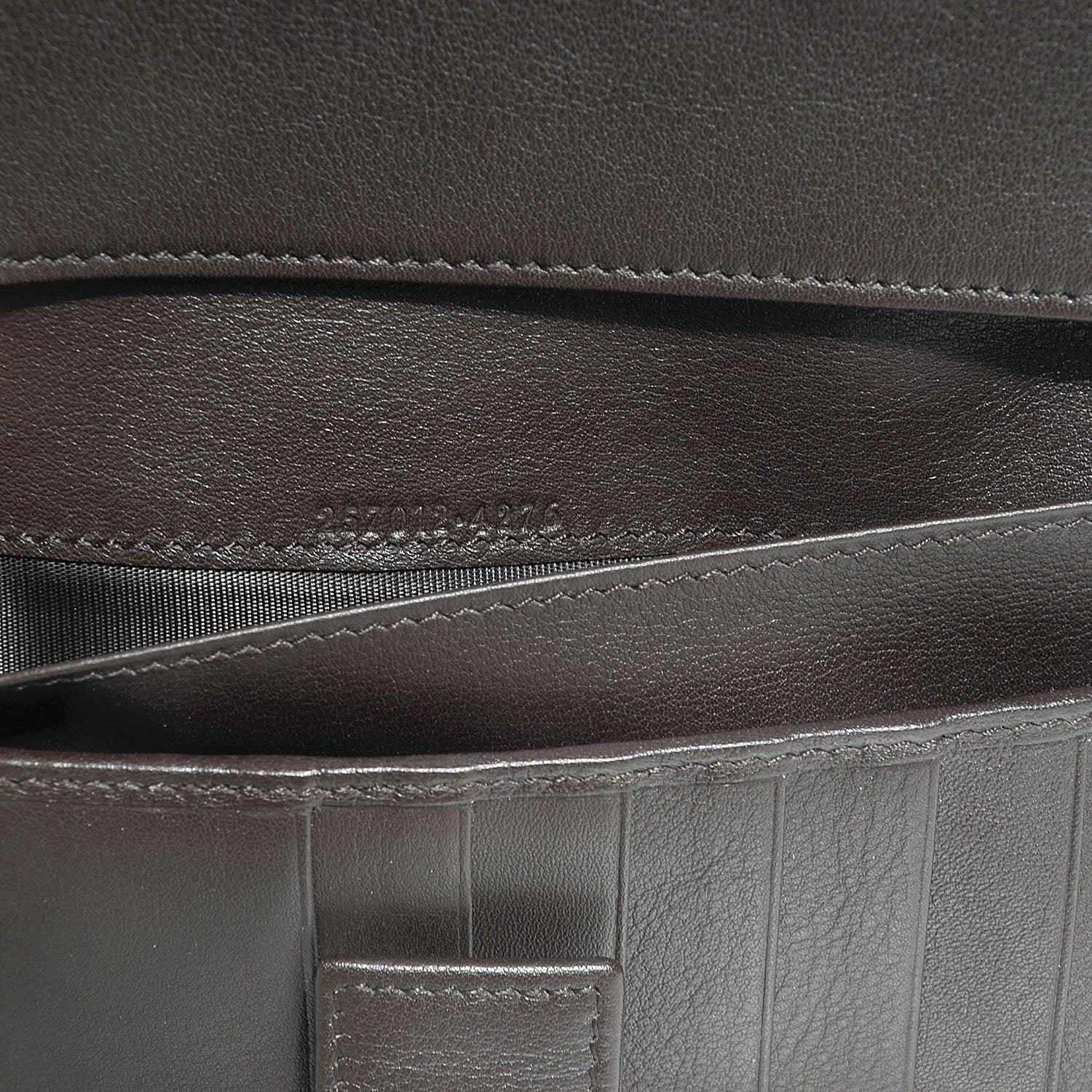 Gucci Monogram Margaux Calfskin Dice Continental Wallet Beige Ebony Dark Brown 7 of 7