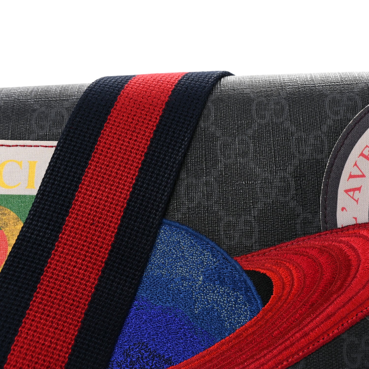Gucci GG Supreme Monogram Night Courrier Flap Messenger Black Multicolor 8 of 10