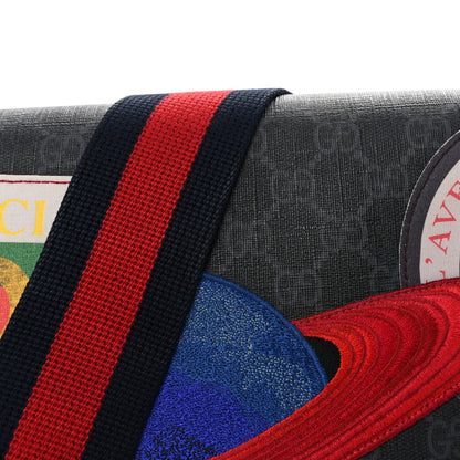 Gucci GG Supreme Monogram Night Courrier Flap Messenger Black Multicolor 8 of 10
