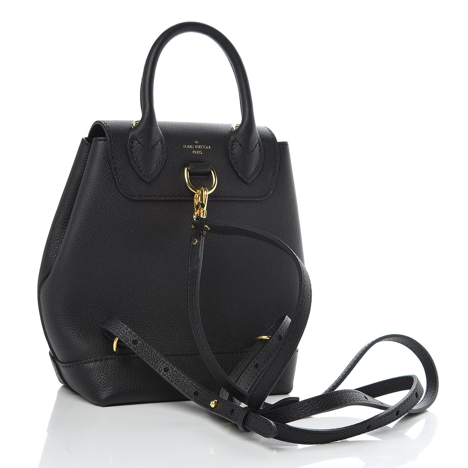 Louis Vuitton Calfskin Lockme Mini Backpack Black 3 of 9