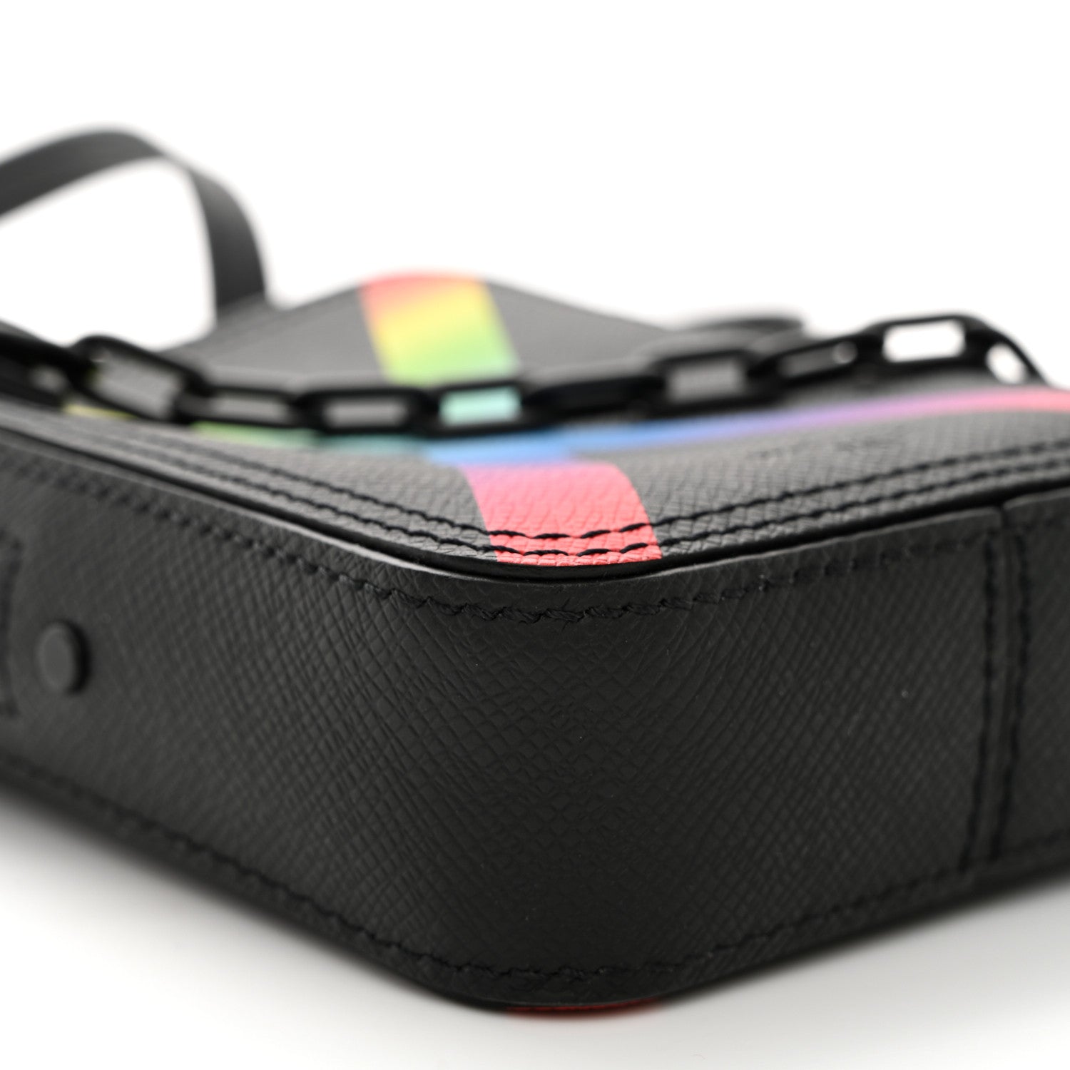 Louis Vuitton Taiga Rainbow Danube Messenger Black 8 of 11