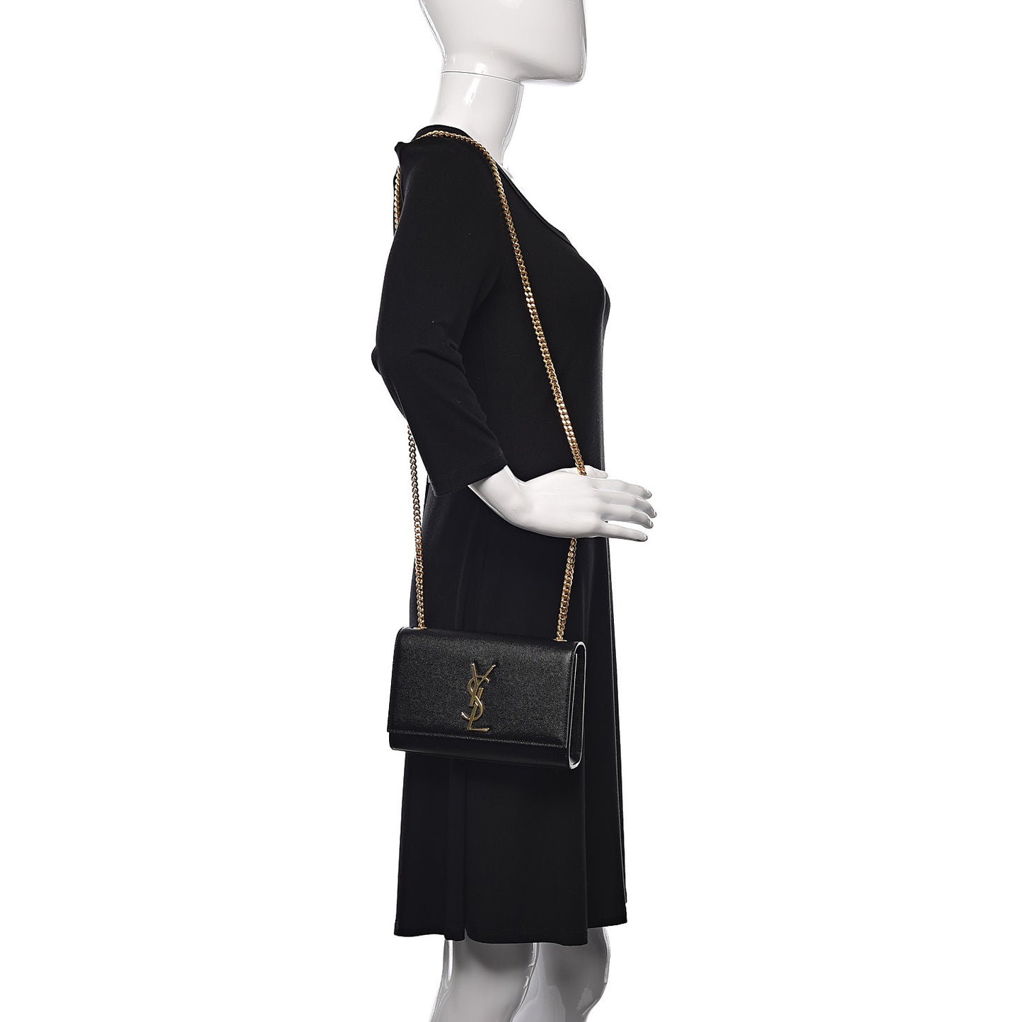 Grain De Poudre Small Monogram Kate Satchel Black