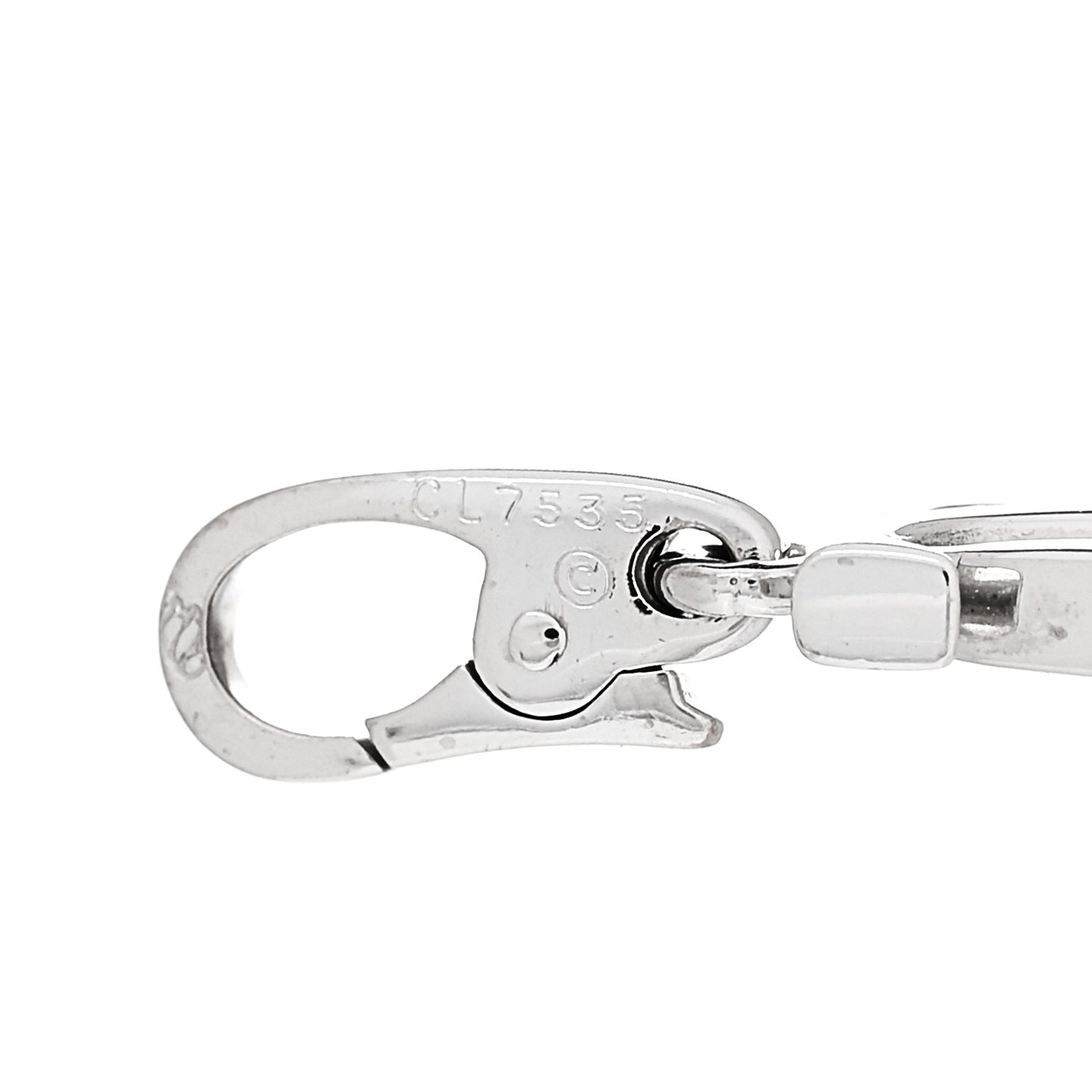 18K White Gold Logo Charm