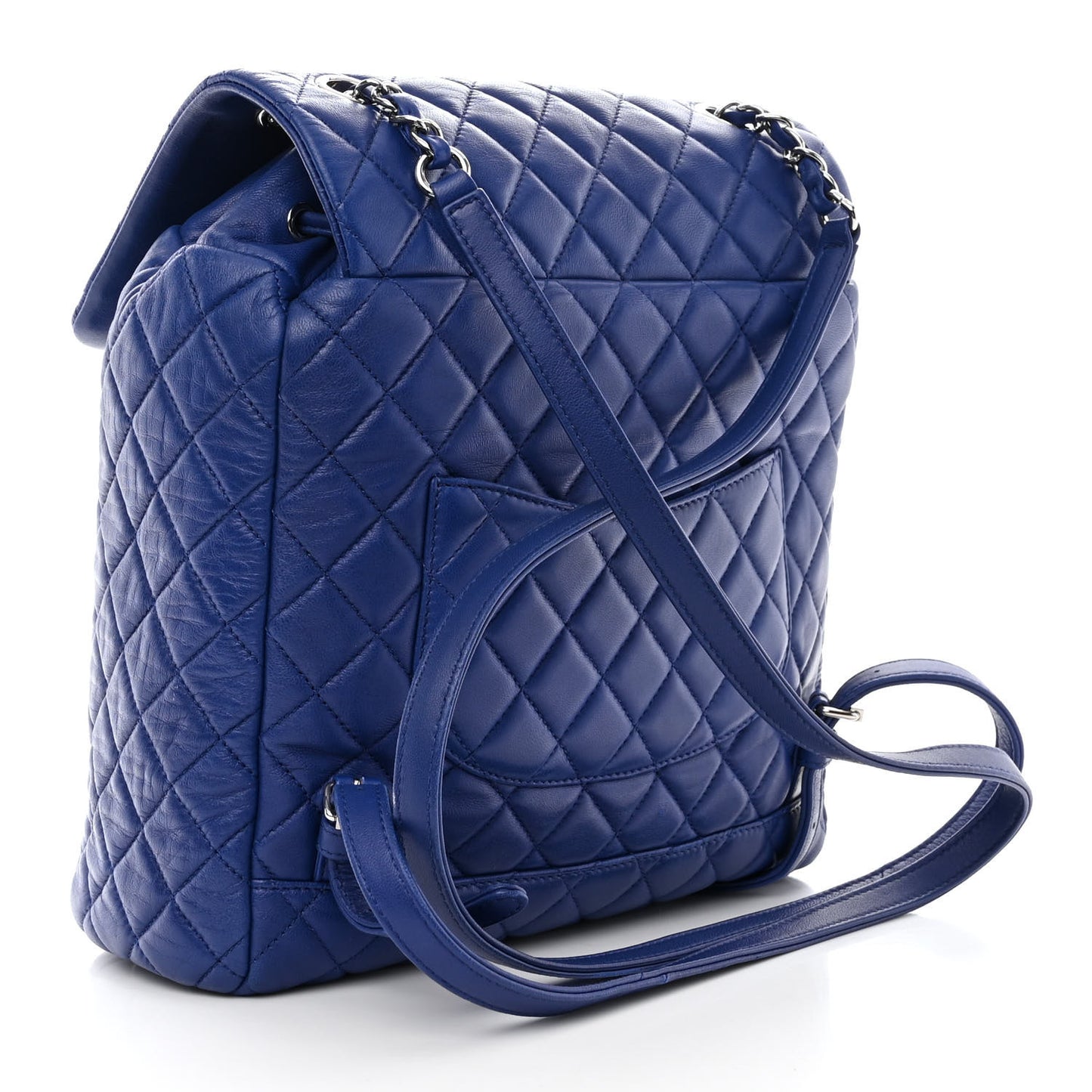 Lambskin Quilted Large Urban Spirit Backpack Blue
