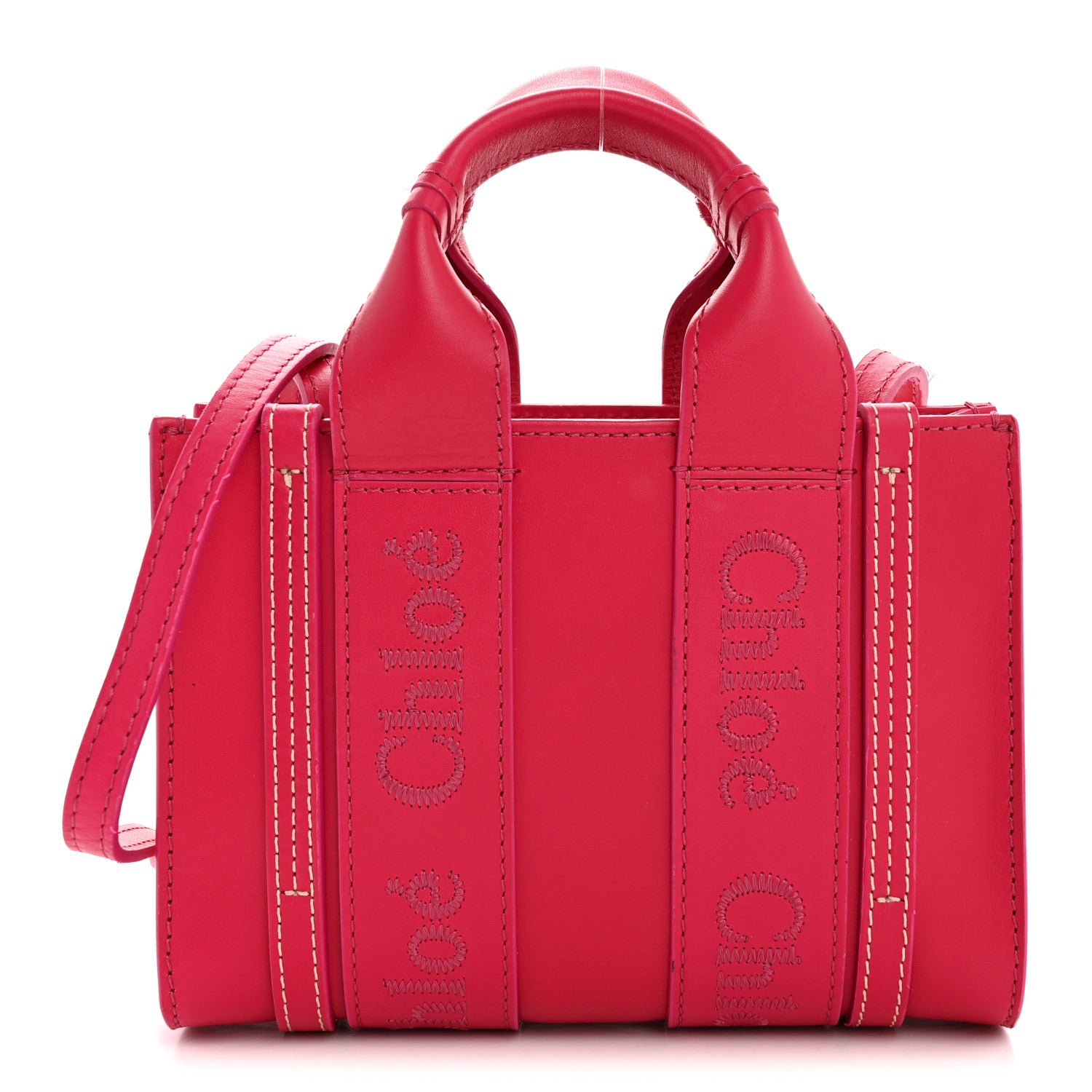 Chloe Calfskin Mini Woody Ribbon Tote Fizzy Pink 1 of 11