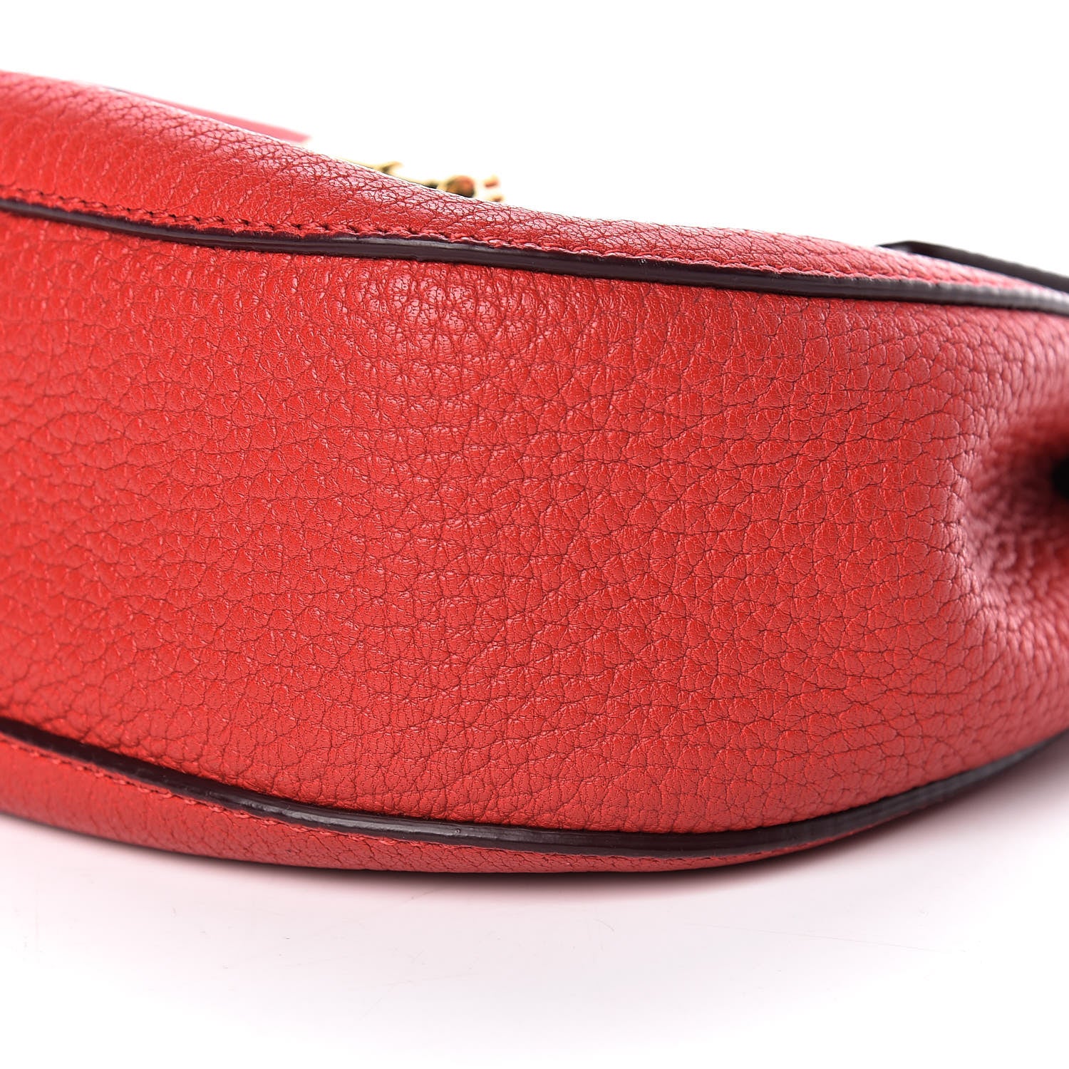 Chloe Grained Lambskin Mini Drew Shoulder Bag Plaid Red 9 of 9