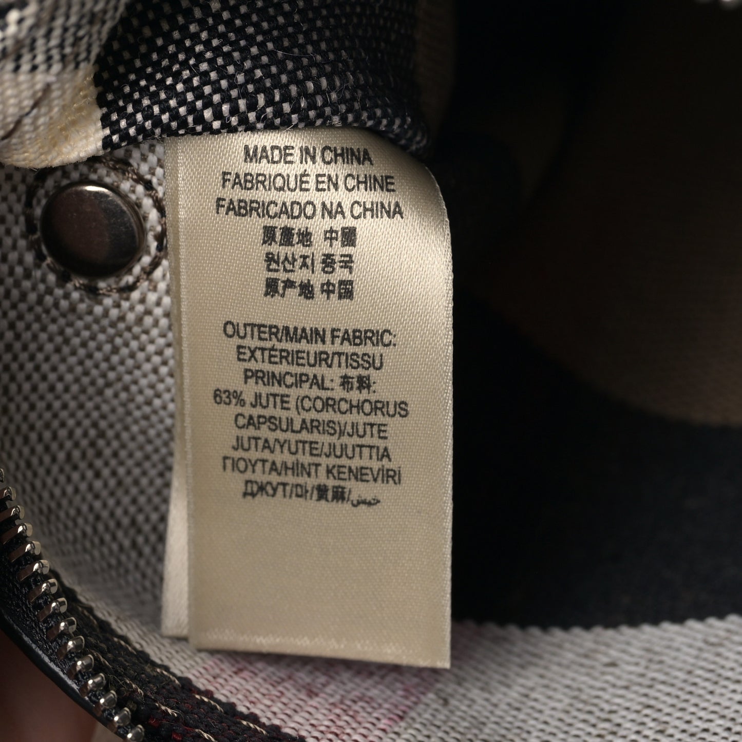 Canvas Mega Check Medium Susanna Hobo Black