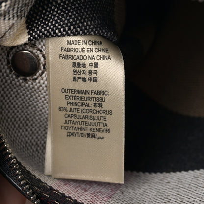 Burberry Canvas Mega Check Medium Susanna Hobo Black 7 of 9