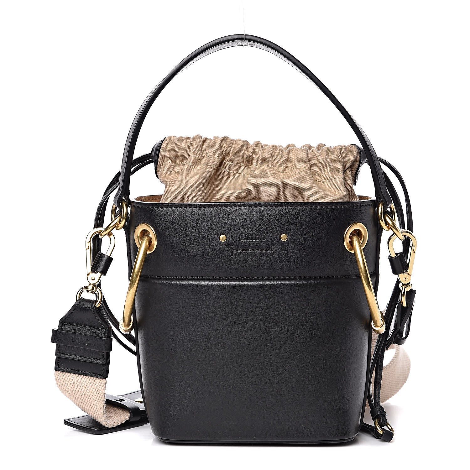 Chloe Smooth Calfskin Mini Roy Bucket Bag Black 1 of 11