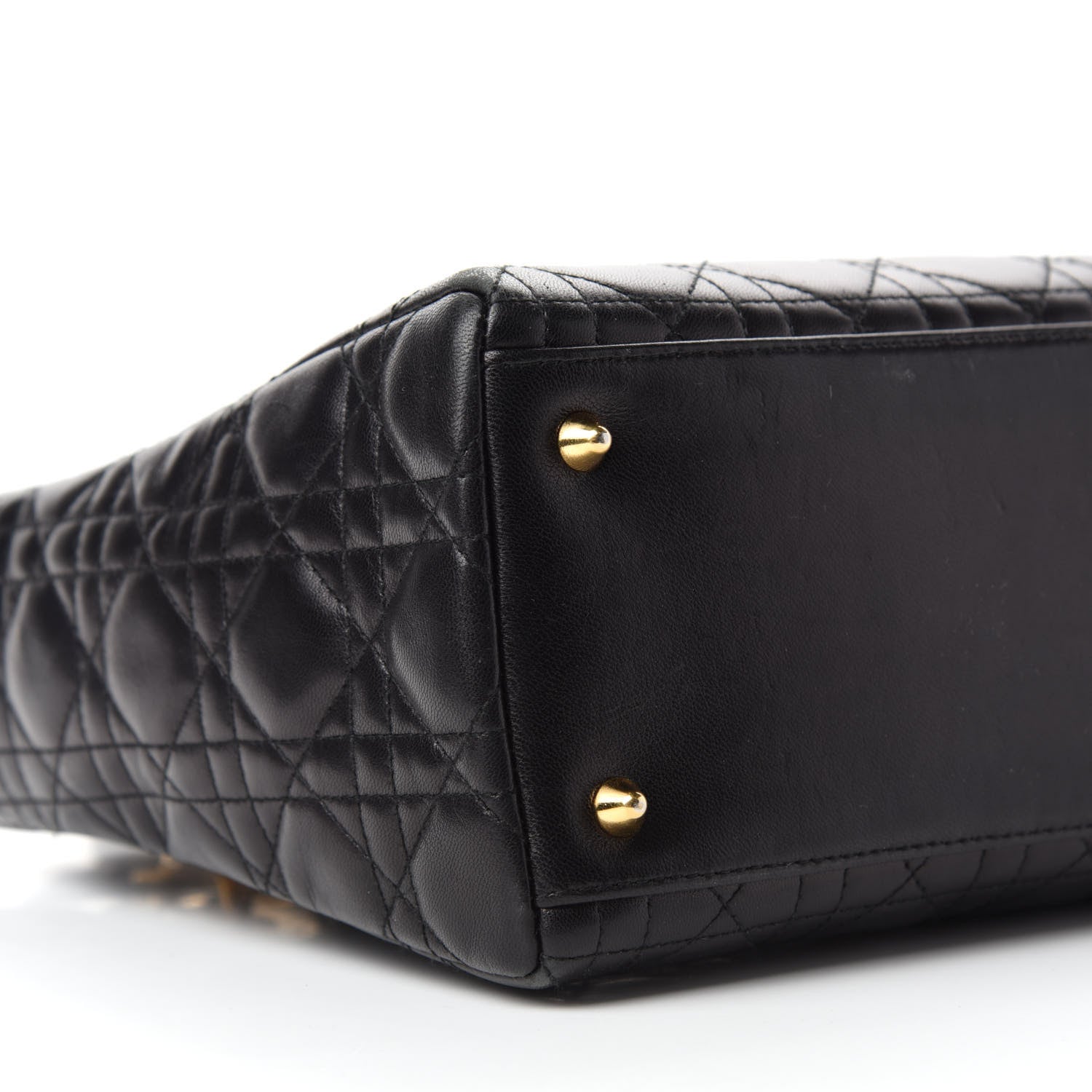 Christian Dior Lambskin Cannage Medium Lady Dior Black 7 of 11