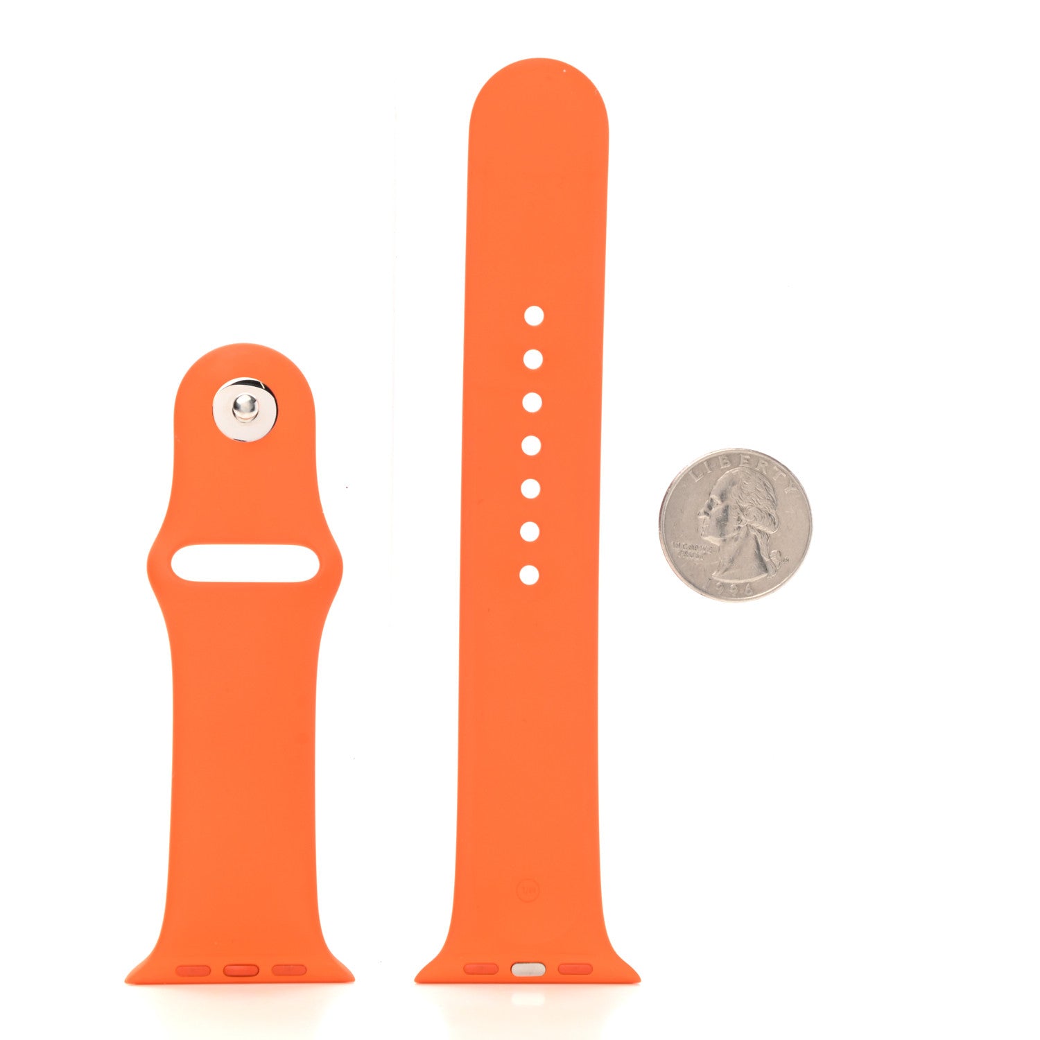 Hermes Silicone 44mm Apple Sports Watch Single Tour Band Orange 2 of 4