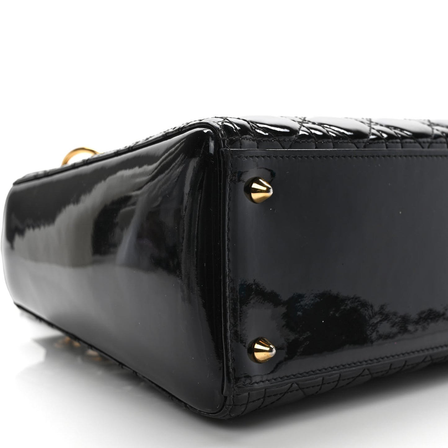 Patent Cannage Medium Lady Dior Black