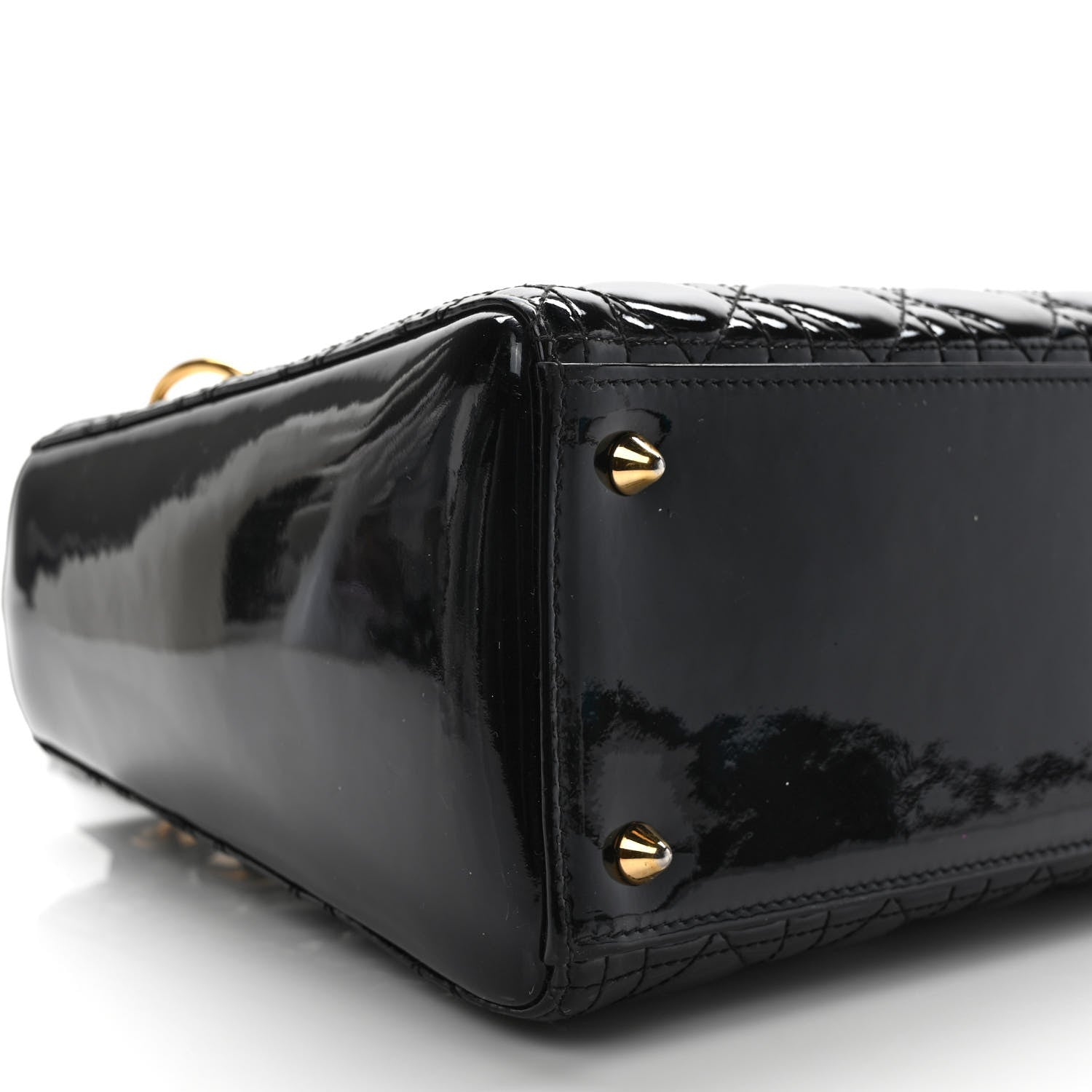Christian Dior Patent Cannage Medium Lady Dior Black 8 of 9