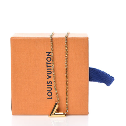 Louis Vuitton Essential V Necklace Gold 7 of 7