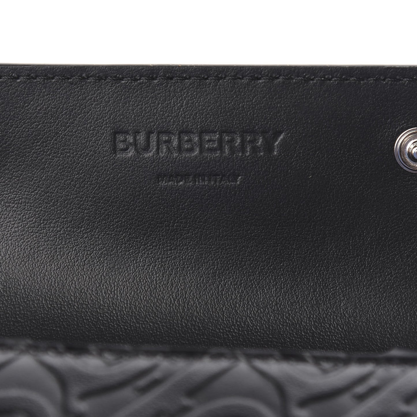 Calfskin Embossed Monogram Wallet On Chain Black