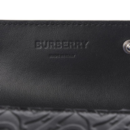Burberry Calfskin Embossed Monogram Wallet On Chain Black 7 of 7